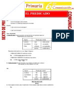 Actividades Con El Predicado para Sexto de Primaria