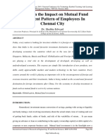 A Study On The Impact On Mutual Fund Investment Pattern of Employees in Chennai City