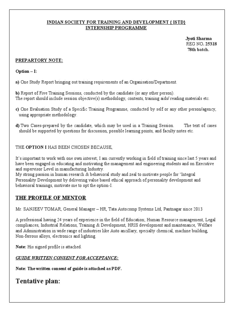 Internship Project Prepatory Note Jyoti Panwar | PDF | Evaluation ...