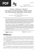 Download Experiencias en el Manejo del Maquech Zopherus Chilensis Gray 1832 Coleoptera Zopheridae en Yucatan Mexico by Jesus Valentin Miss Dominguez SN47902656 doc pdf