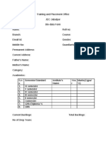 TPO Data Form PDF