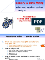 Association Rules and Market Basket Analysis: Knowledge Discovery & Data Mining