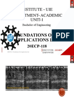Institute - Uie Department-Academic UNIT-1: Foundations of Ai Applications Lab