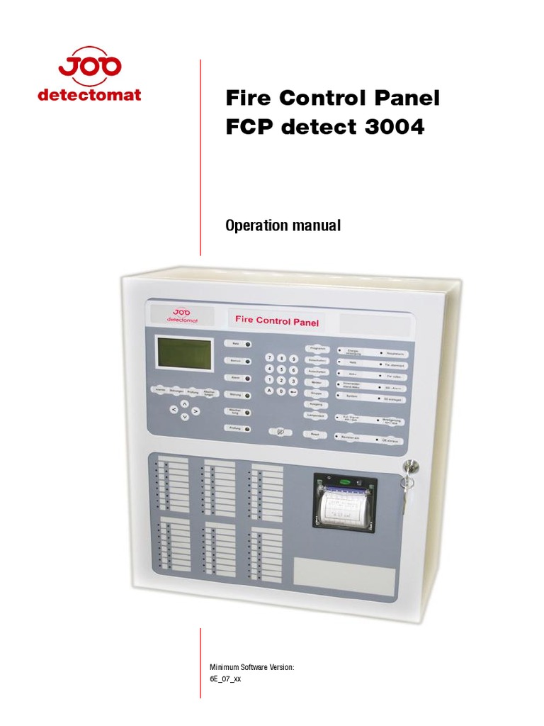Fire Control Panel FCP Detect 3004: Operation Manual | PDF