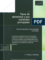 2.1 Tipos de Alimentos y Sus Nutrientes Principales