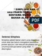 KONSEP SIMPLISIA DAN EKSTRAKSI SERTA SENYAWA MURNI BAHAN ALAM - Pertemuan Ke 6