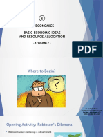 A-Level Economics - 1 - Basic Economic Ideas and Resource Allocation (Efficiency)