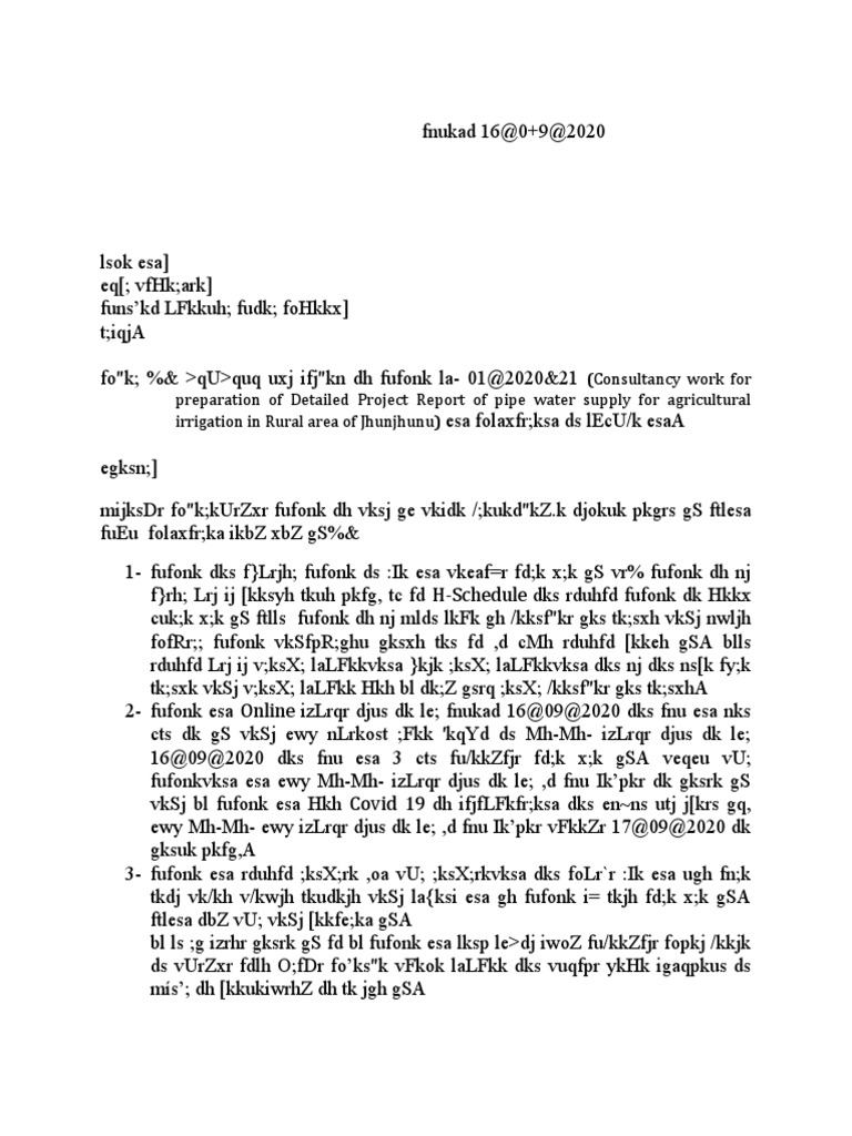 Jhunjhunu Water Supply Tender | PDF | Science & Mathematics