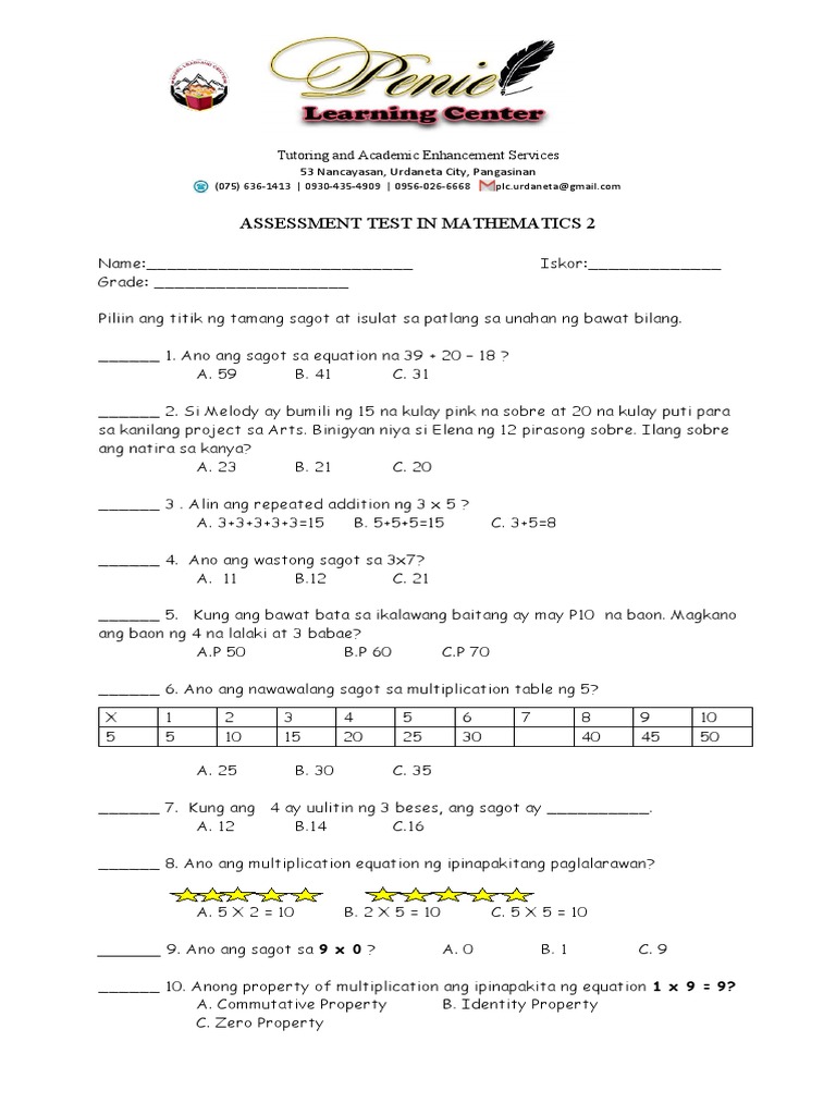 Grade 2 Mathematics | PDF