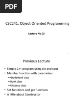 CSC241: Object Oriented Programming: Lecture No 03