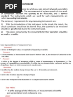 Electrical Measurement: Measurement Is The Process by Which One Can Convert Physical Parameters