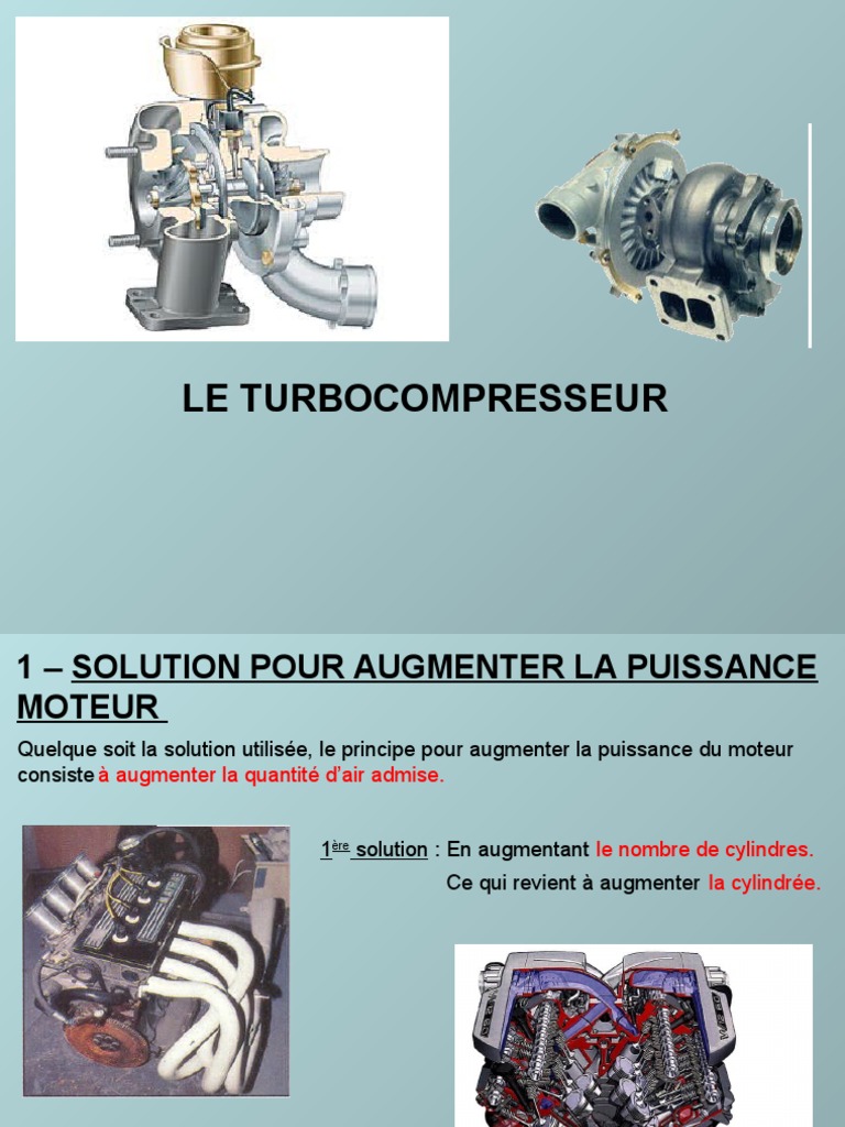 Le Turbocompresseur, PDF, Turbocompresseur