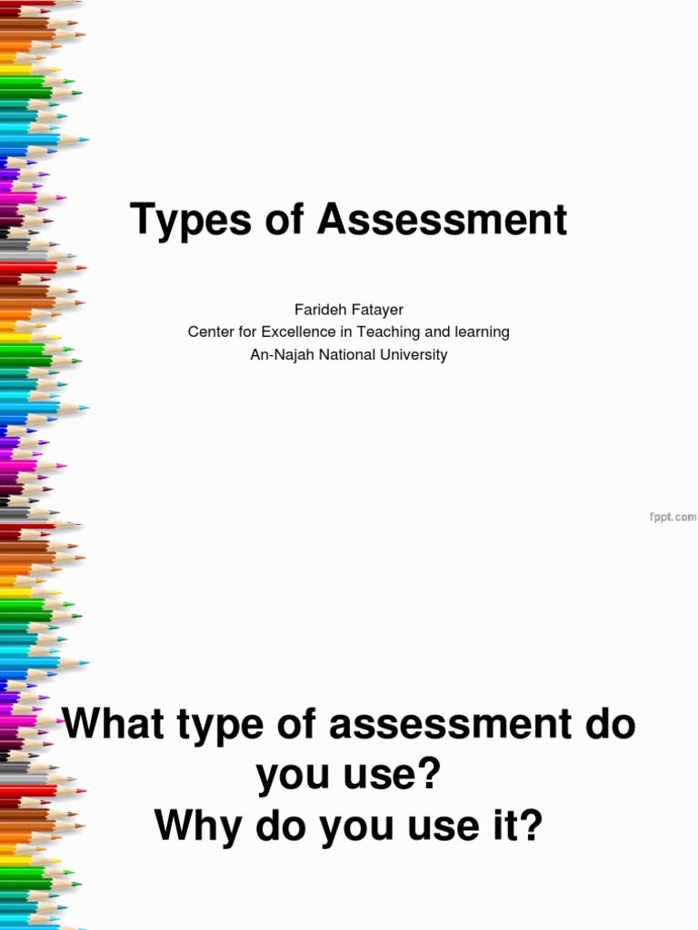 Types of Assessment in Education | PDF | Educational Assessment ...