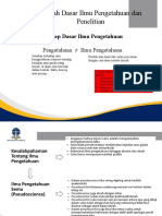 Dasar Ilmu Pengetahuan dan Penelitian