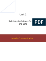 Switching Techniques for Voice and Data Mobile Communication