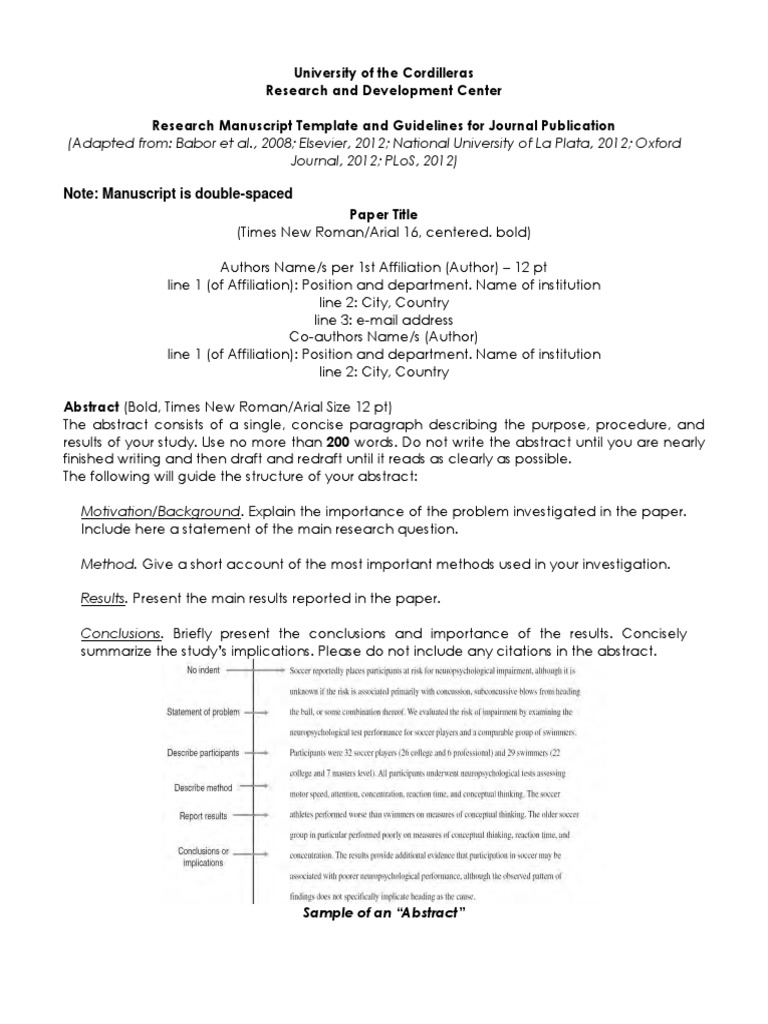 Research Manuscript Template and Guidelines PDF | PDF | Qualitative ...