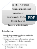 Advanced Diagnostic and Experimental Parasitology