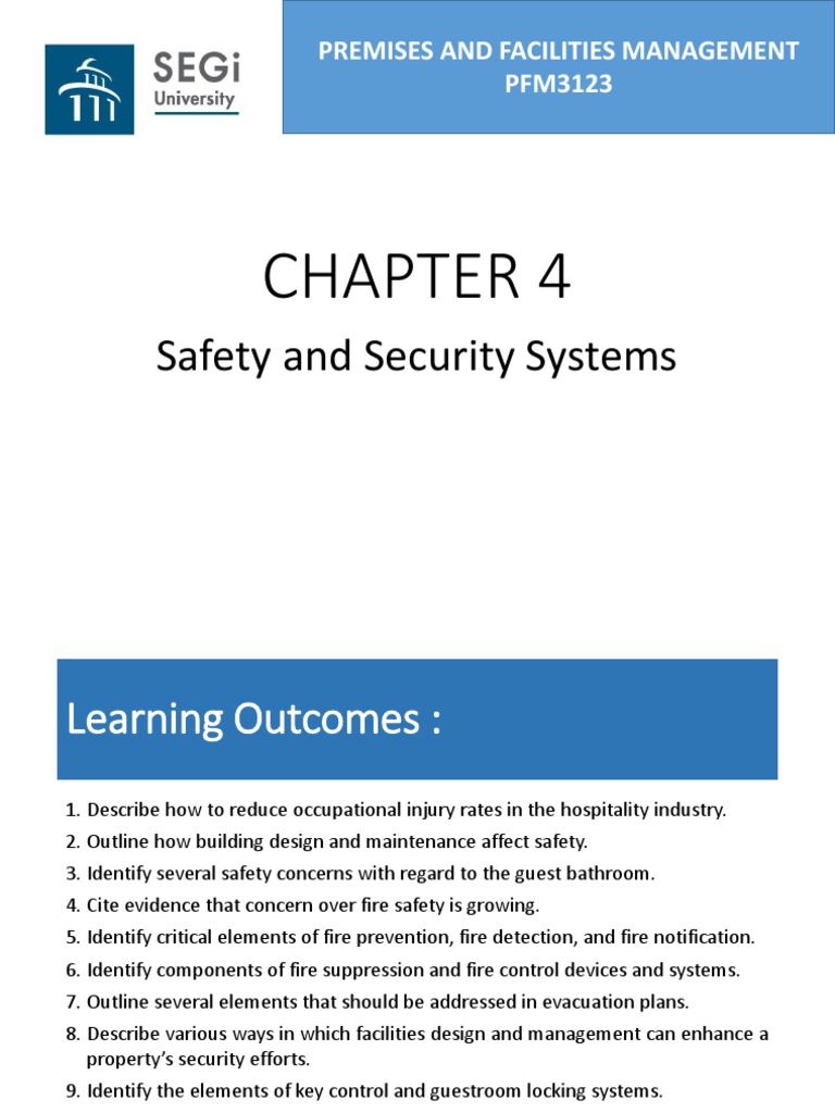 Hotel Safety and Security Management | PDF | Fire Sprinkler System | Fires