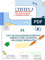Activity 3: Familiarize With The List of Suggested Evidence Form