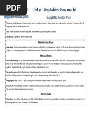 Unit lesson plan