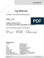 Operating Manual: Safety Drying Ovens For Drying of Limited Quantities of Solvents