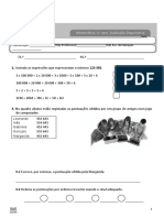 Avaliação Matemática 4o Ano