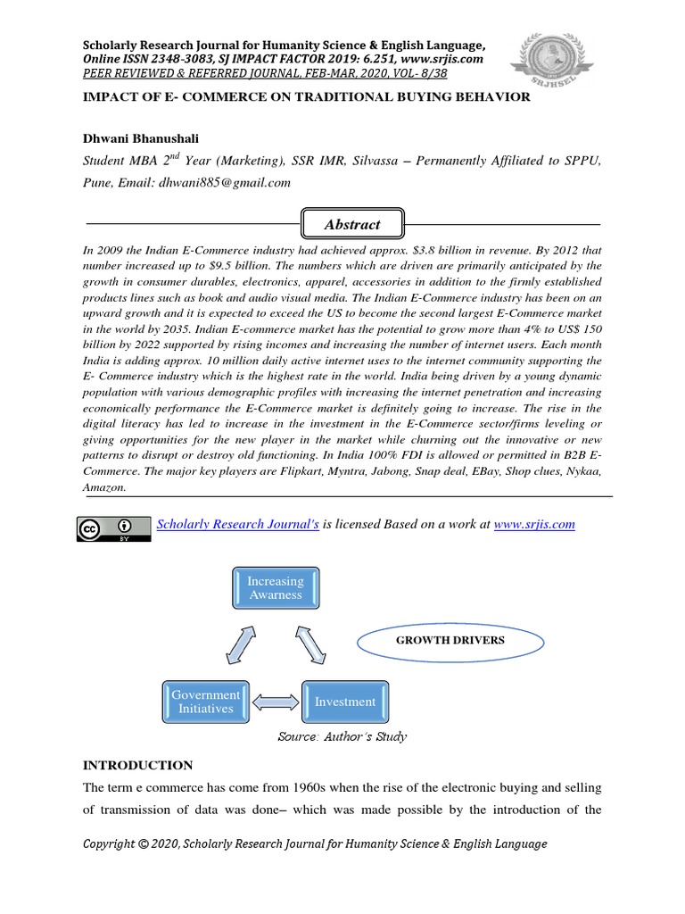 Impact of e - Commerce On Traditional Buying Behavior | PDF