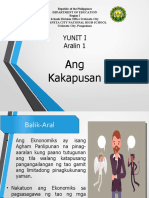 YUNIT I - Aralin 2 Kakapusan