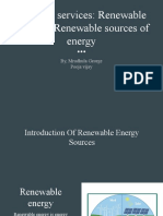 Building Services - Renewable and Non Renewable Sources of Energy