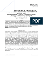 Simultaneous Estimation of Amoxicillin and Flucloxacillin in Its Combined Capsule Dosage Form by HPLC