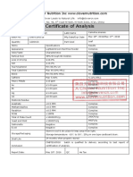 Certificate of Analysis: Address: No. 43, 6 Road Hi-Tech, Hi-Tech Zone, Xi'an, China