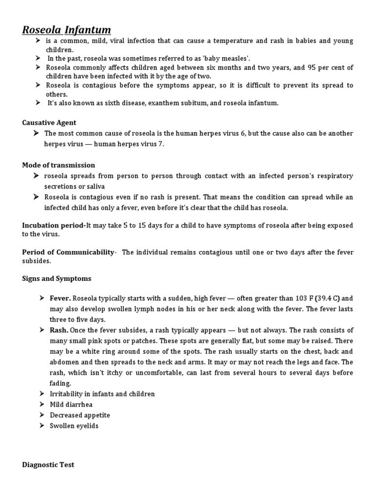 An In Depth Look At Roseola Infantum Causes Symptoms Diagnosis And