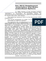 November 2012 Supplement to Characteristics and Risks of Standardized Options