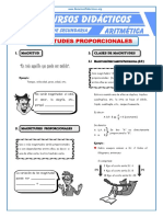 Ejercicios de Magnitudes Proporcionales para Segundo de Secundaria