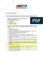 Simulado Básico NR10 Segurança Instalações Elétricas