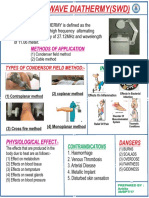 Short Wave Diathermy Is Defined As The Clinical Application of High Frequency Alternating Current, at A Frequency of 27.12Mhz and Wavelength of 11.06 Meter