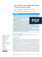 Effects of Table Tennis Multi-Ball Training On Dynamic Posture Control