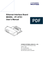 Ethernet Interface Board Model: If1-Et01 User's Manual: Citizen Systems Japan Co., LTD