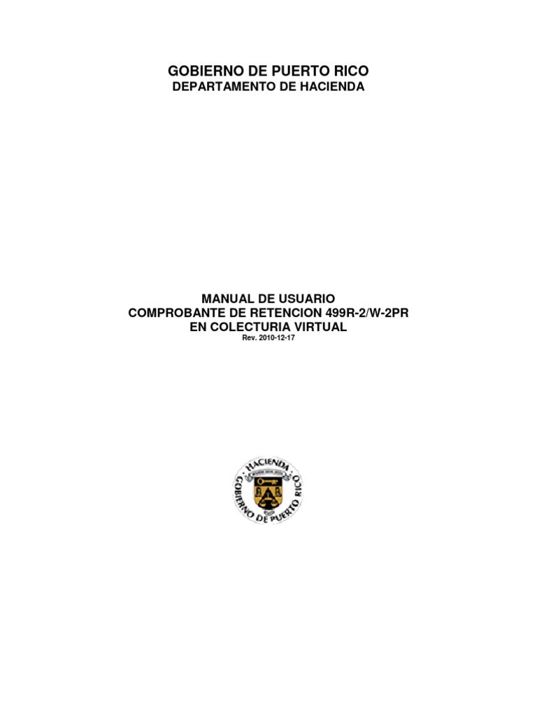 Manual de Comprobante 499R-2/W-2PR | PDF | Contraseña | Business
