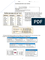 Grammar Review of Past Tenses and Progressive Forms