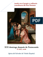 XIX Domingo Despues de Pentecostes Propio y Ordinario
