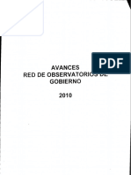 Avances Red de Observatorios de Gobierno (A Diciembre 2010)
