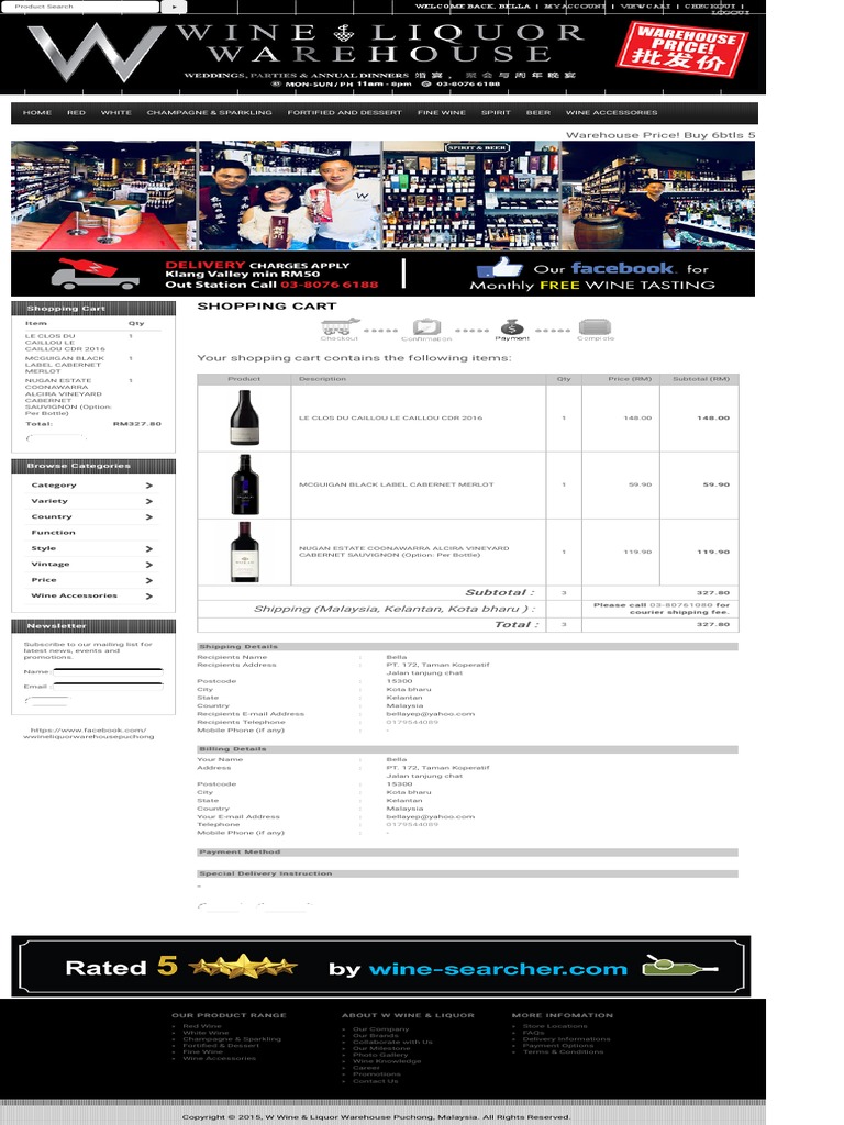 Shopping Cart W Wine & Liquor Warehouse Puchong Selangor, Largest