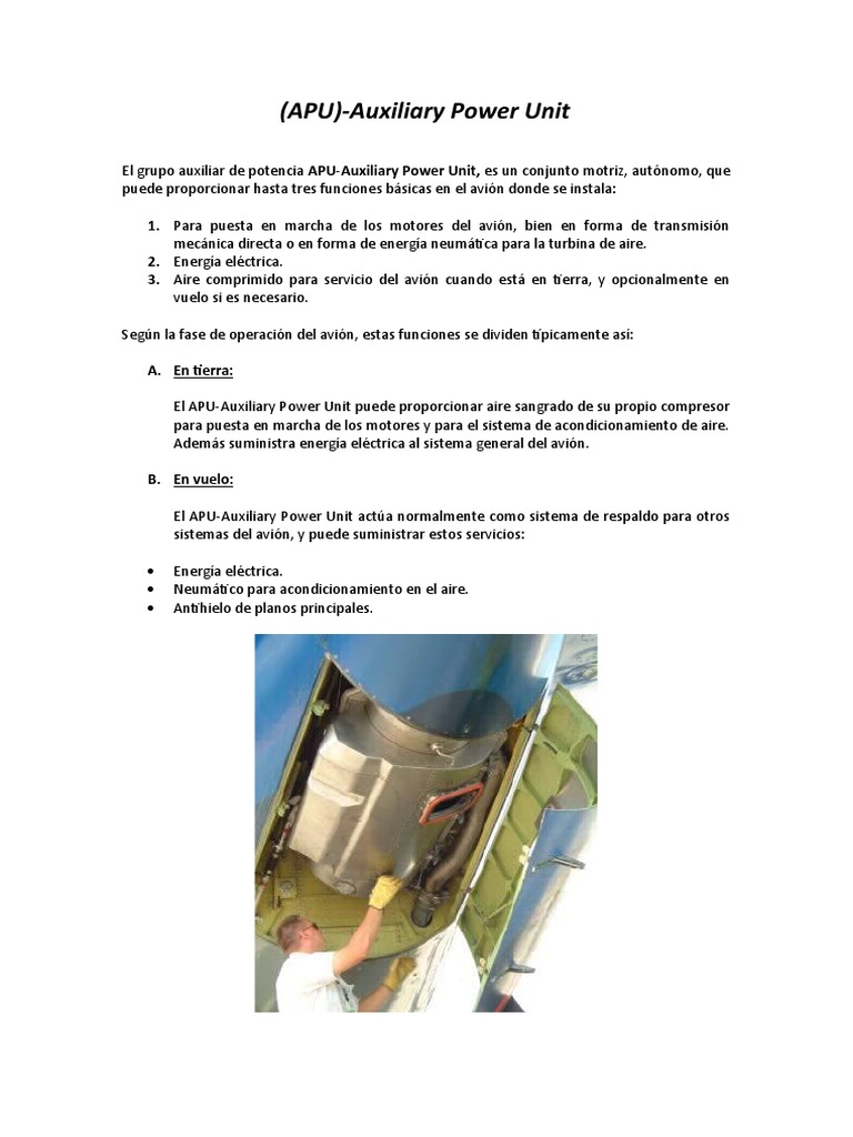Apu 2 | Descargar gratis PDF | Transmisión (Mecánica) | Avión