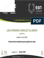 Certificado - Del - Curso Construccion de Indicadores de Ventas PDF