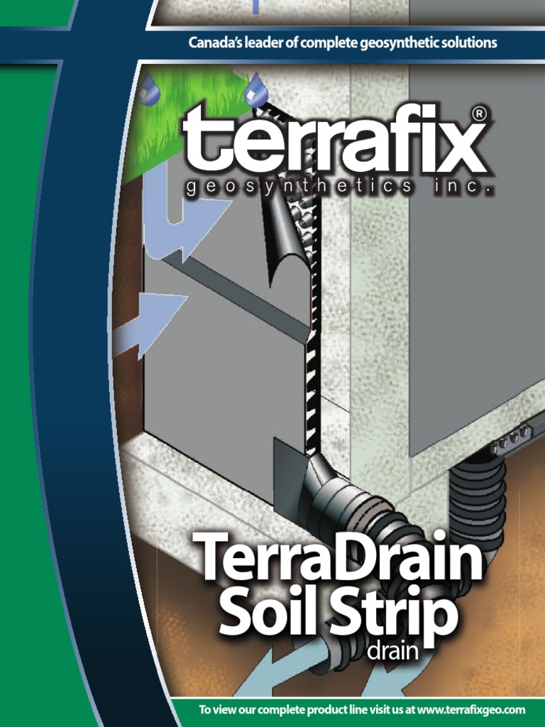 Terradrain Soil Strip: Drain | PDF | Drainage | Wall
