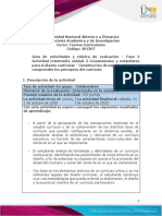 Guia de Actividades y Rúbrica de Evaluación - Fase 2 - Construcción de Experiencias para Comprender Los Principios Del Currículo