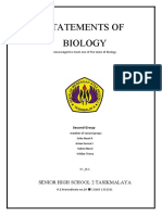 Statements of Biology: Senior High School 2 Tasikmalaya