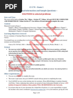 Exam1 - Sample Questions-SOLUTIONS