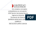 Cuadro Sinóptico Conceptos Probabilísticos en Simulación